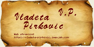 Vladeta Pirković vizit kartica
